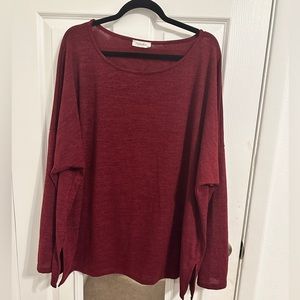 Wine Colored 3X Boutique Top